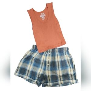 Free People Intimately V-Neck Crop Tank Sz xs/s & Sunday Morning Boxer Sz M BOTH